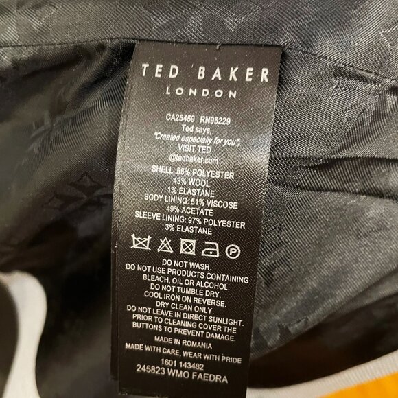 New Ted Baker Faedra Wool Blend Tailored Coat Gray sz 5, 12, L $595 - Picture 9 of 10